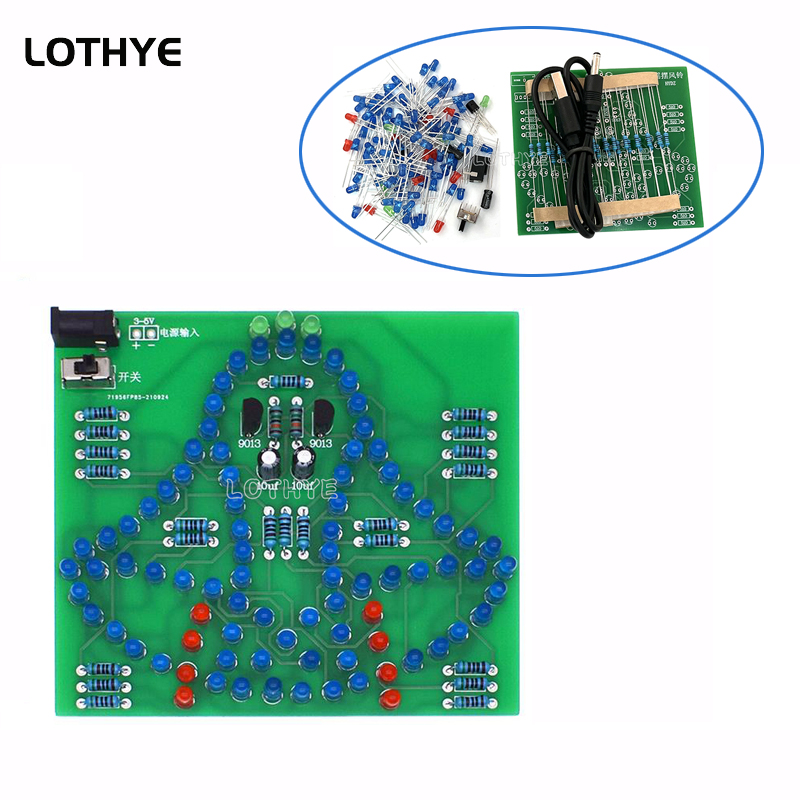 Diy Analog Electronics - DC 3-5V LED-licht Swing Windgong Laboratorium