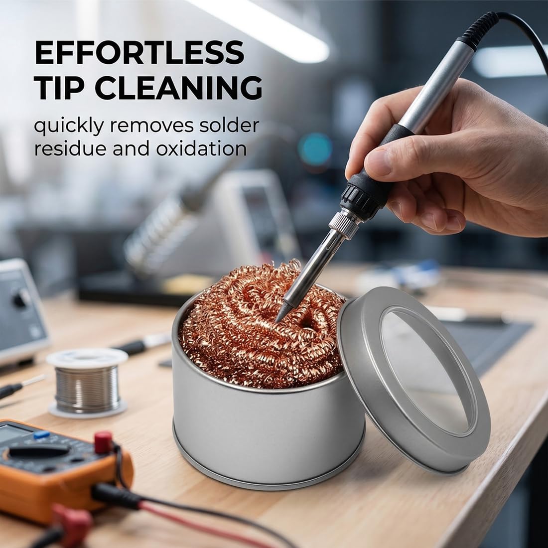 Diy Electronics Cleaner - Voor elektronica reparatie soldeerstation koperdraad puntreiniger