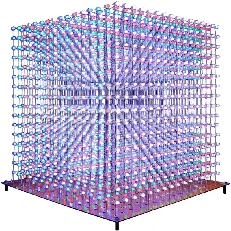 Diy With Electronics - 3 D16mini Light Cube Kit 16x16x16