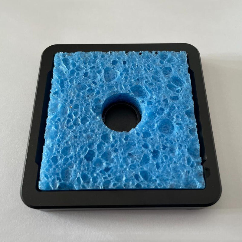 Diy Electronics Cleaner - Aluminiumlegering Soldeerboutpuntreiniger Sponshouder met soldeerafvalbak -