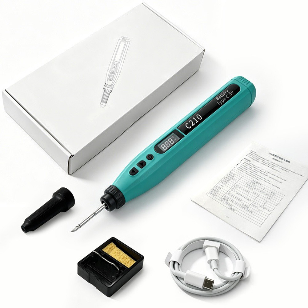 Diy Electronics Storage - Slimme digitale USB-soldeerboutset Draagbare draadloze digitale