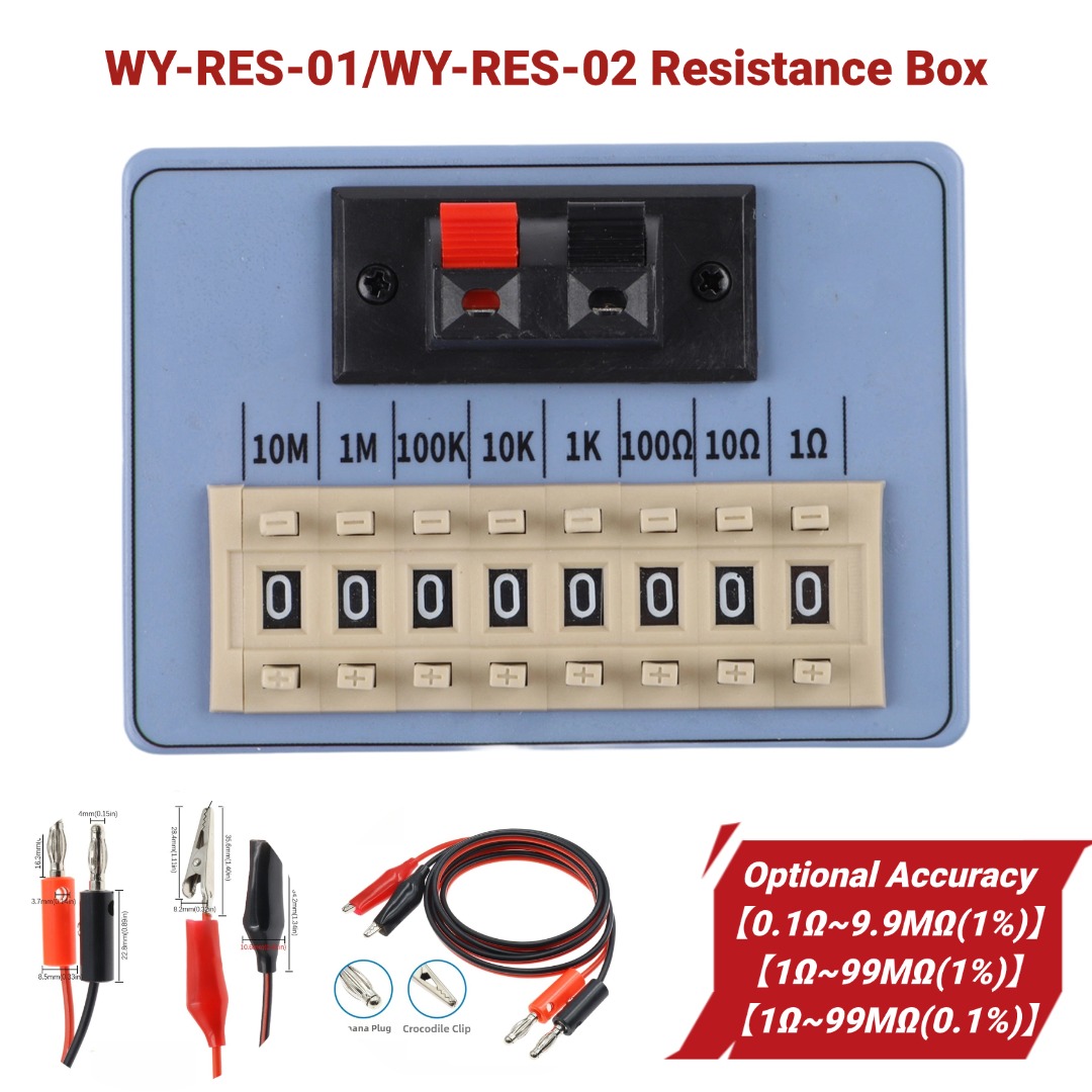 Diy Electronics Storage - WY-RES-01 Verstelbare weerstandsbox, compact draagbaar weerstands-insteelgereedschap
