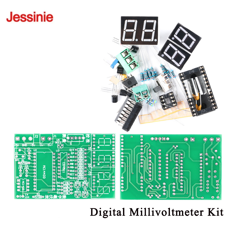 Diy Analog Electronics - Digitale millivoltmeter DIY-kit Analoge-naar-digitale conversie Soldeerkit