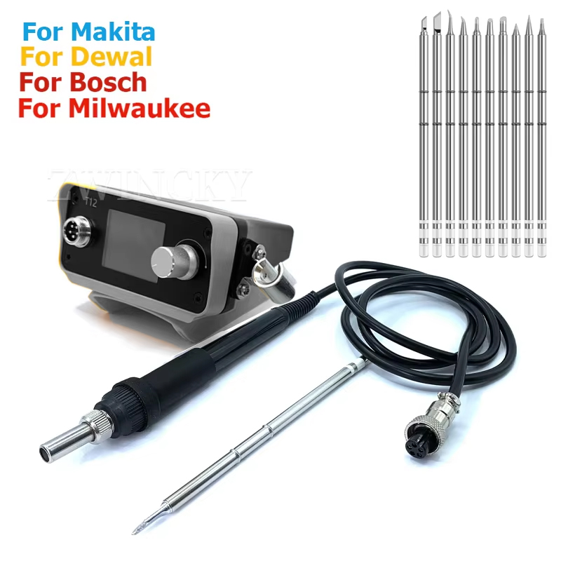Diy Electronics Storage - Draadloos soldeerstation voor Dewaltt/Makita/Milwaukee/Bosch, 18V 20V
