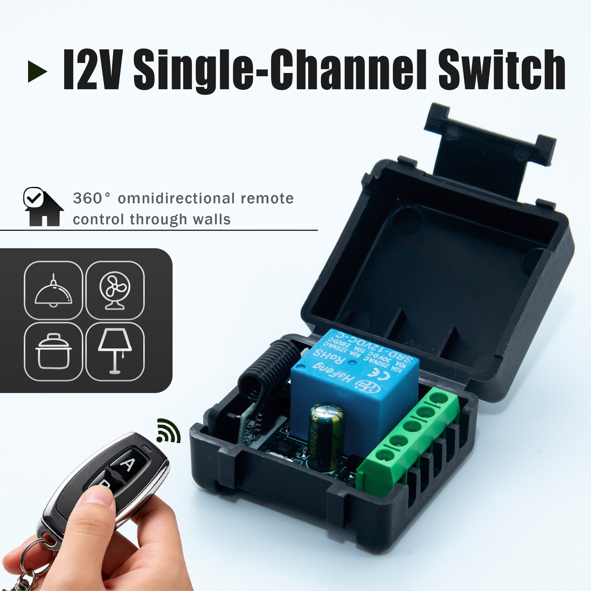 DC 12V 433MHz draadloze afstan - Relay Module 5V recensie en prijs