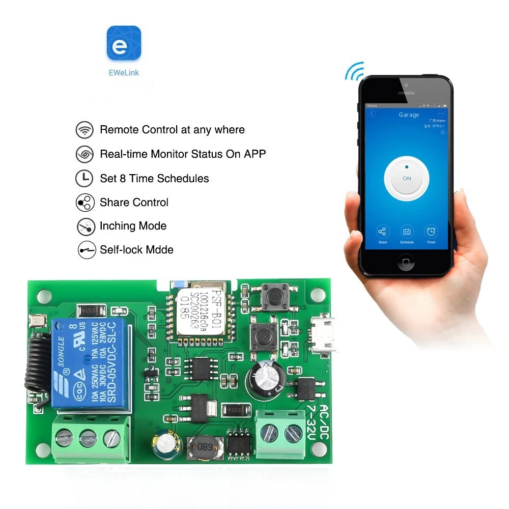 Ewelink AC/DC 5 V 7 V-32 V 1 K - Relay Module 5V recensie en prijs