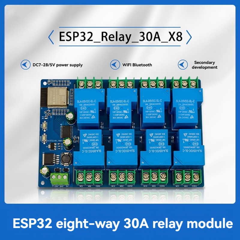 8-kanaals relaismodule 30A DC7 - Relay Module 5V recensie en prijs